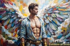 Beautiful Male Angles,Painted in full Color and Glory