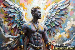 Beautiful Male Angles,Painted in full Color and Glory