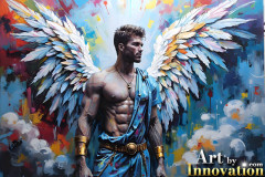 Beautiful Male Angles,Painted in full Color and Glory