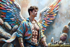 Beautiful Male Angles,Painted in full Color and Glory