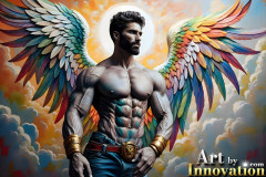 Beautiful Male Angles,Painted in full Color and Glory