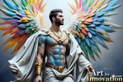 Beautiful Male Angles,Painted in full Color and Glory
