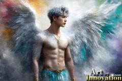 Beautiful Male Angles,Painted in full Color and Glory