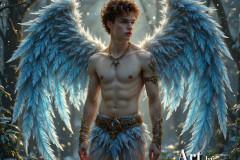 Holy Male Angels of the Elements,with Vibrant Wings