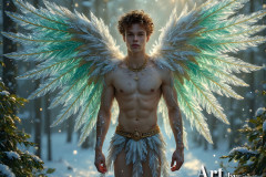 Holy Male Angels of the Elements,with Vibrant Wings