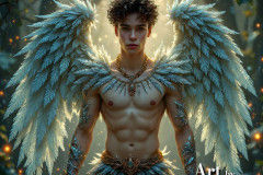 Holy Male Angels of the Elements,with Vibrant Wings