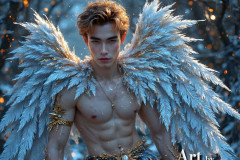 Holy Male Angels of the Elements,with Vibrant Wings