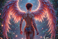 Holy Male Angels of the Elements,with Vibrant Wings