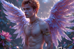 Holy Male Angels of the Elements,with Vibrant Wings