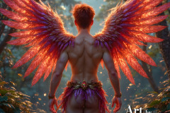 Holy Male Angels of the Elements,with Vibrant Wings