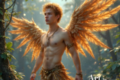 Holy Male Angels of the Elements,with Vibrant Wings