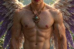 Holy Male Angels of the Elements,with Vibrant Wings