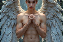 Holy Male Angels of the Elements,with Vibrant Wings