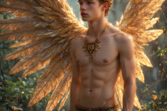 Holy Male Angels of the Elements,with Vibrant Wings