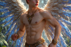 Holy Male Angels of the Elements,with Vibrant Wings