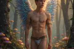 Holy Male Angels of the Elements,with Vibrant Wings