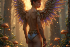 Holy Male Angels of the Elements,with Vibrant Wings