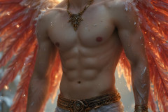 Holy Male Angels of the Elements,with Vibrant Wings