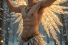 Holy Male Angels of the Elements,with Vibrant Wings