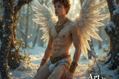 Holy Male Angels of the Elements,with Vibrant Wings