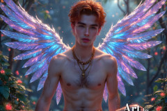 Holy Male Angels of the Elements,with Vibrant Wings