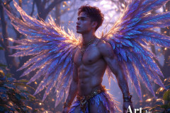 Holy Male Angels of the Elements,with Vibrant Wings