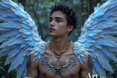 Holy Male Angels of the Elements,with Vibrant Wings