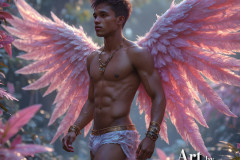 Holy Male Angels of the Elements,with Vibrant Wings