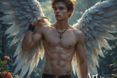 Holy Male Angels of the Elements,with Vibrant Wings