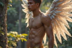 Holy Male Angels of the Elements,with Vibrant Wings