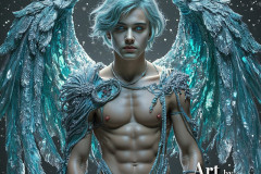 Holy Male Angels of the Elements,with Vibrant Wings