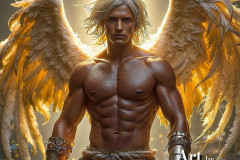 Holy Male Angels of the Elements,with Vibrant Wings