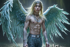 Holy Male Angels of the Elements,with Vibrant Wings