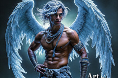 Holy Male Angels of the Elements,with Vibrant Wings