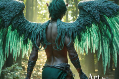 Holy Male Angels of the Elements,with Vibrant Wings