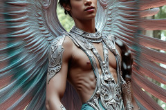 Holy Male Angels of the Elements,with Vibrant Wings