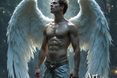 Holy Male Angels of the Elements,with Vibrant Wings