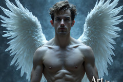 Holy Male Angels of the Elements,with Vibrant Wings