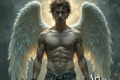 Holy Male Angels of the Elements,with Vibrant Wings