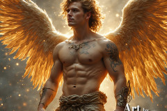 Holy Male Angels of the Elements,with Vibrant Wings