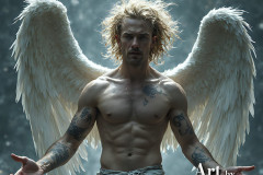 Holy Male Angels of the Elements,with Vibrant Wings