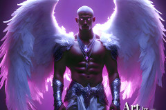 Male Angels of the Holy Divine - The Mighty & The Powerful: AI Fantasy Photos of Handsome Male Angels in Elegant Divine Armor,living in the golden city,with Vibrant Holy Wings.