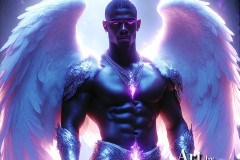 Male Angels of the Holy Divine - The Mighty & The Powerful: AI Fantasy Photos of Handsome Male Angels in Elegant Divine Armor,living in the golden city,with Vibrant Holy Wings.