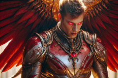 Male Angels of the Holy Divine - The Mighty & The Powerful: AI Fantasy Photos of Handsome Male Angels in Elegant Divine Armor,living in the golden city,with Vibrant Holy Wings.