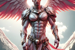 Male Angels of the Holy Divine - The Mighty & The Powerful: AI Fantasy Photos of Handsome Male Angels in Elegant Divine Armor,living in the golden city,with Vibrant Holy Wings.