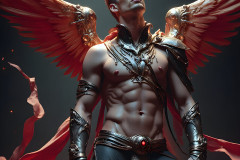 Male Angels of the Holy Divine - The Mighty & The Powerful: AI Fantasy Photos of Handsome Male Angels in Elegant Divine Armor,living in the golden city,with Vibrant Holy Wings.