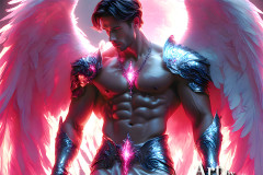 Male Angels of the Holy Divine - The Mighty & The Powerful: AI Fantasy Photos of Handsome Male Angels in Elegant Divine Armor,living in the golden city,with Vibrant Holy Wings.