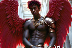 Male Angels of the Holy Divine - The Young & The Beautiful: AI Fantasy Photos of Handsome Male Angels in Elegant Divine Armor,living in the golden city,with Vibrant Holy Wings.