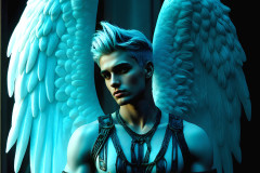 Male Angels of the Holy Divine - The Young & The Beautiful: AI Fantasy Photos of Handsome Male Angels in Elegant Divine Armor,living in the golden city,with Vibrant Holy Wings.