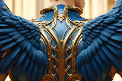Male Angels of the Holy Divine - The Young & The Beautiful: AI Fantasy Photos of Handsome Male Angels in Elegant Divine Armor,living in the golden city,with Vibrant Holy Wings.